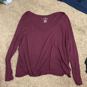 american eagle soft and sexy rib long sleeve top